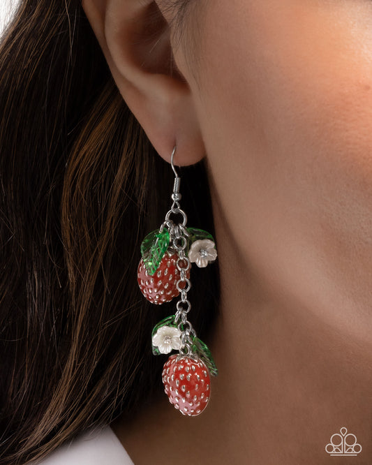 Seize the Strawberries - Red Strawberry Earring Paparazzi