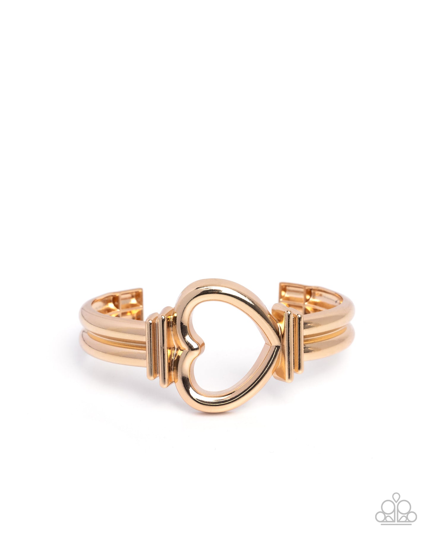 Paparazzi Heart Horizon - Gold Heart Cuff Bracelet B2669