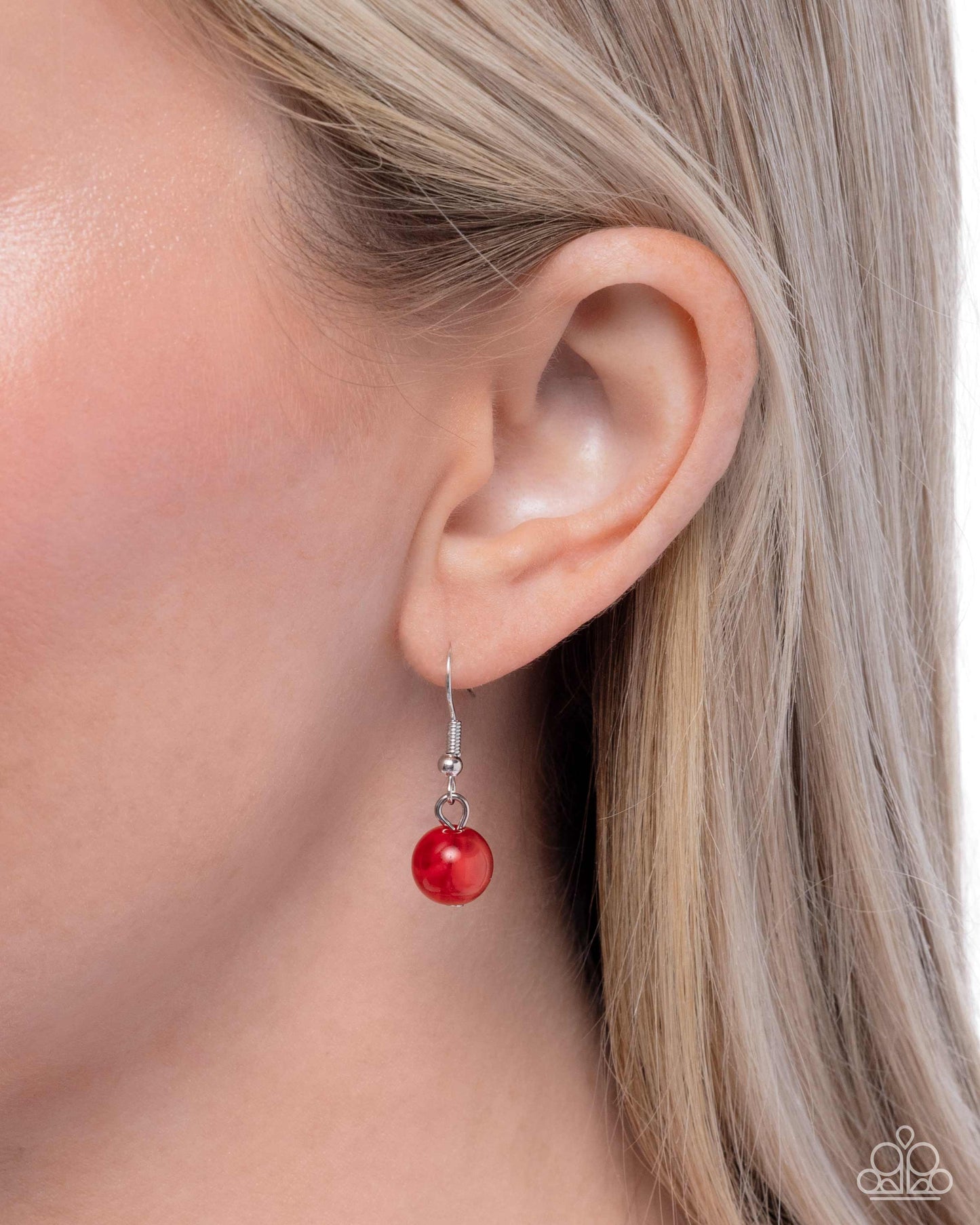 Paparazzi Satisfying Swirls - Red Marbled Swirl Bead Layered Necklace N4023