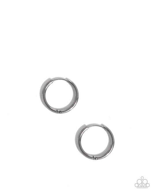 Paparazzi Sinuously Stainless - Silver 3/4 Inch Stainless Steel Hoop Earring