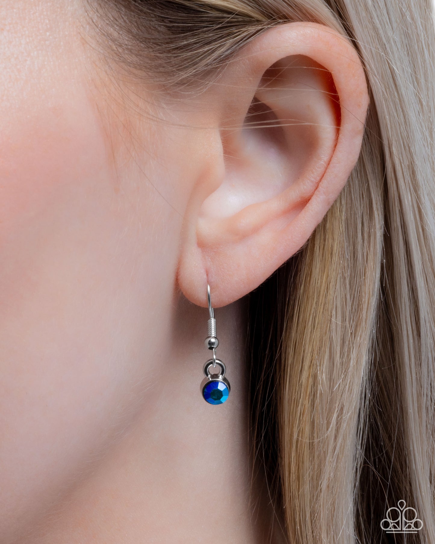 Paparazzi Teardrop Timeline - Green Blue UV Teardrop Gem Necklace N3770