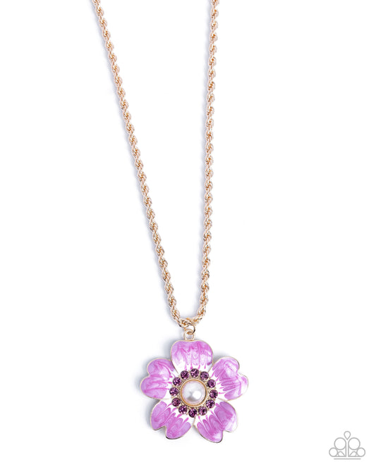 Paparazzi Perennial Pendant - Purple Flower Neckace