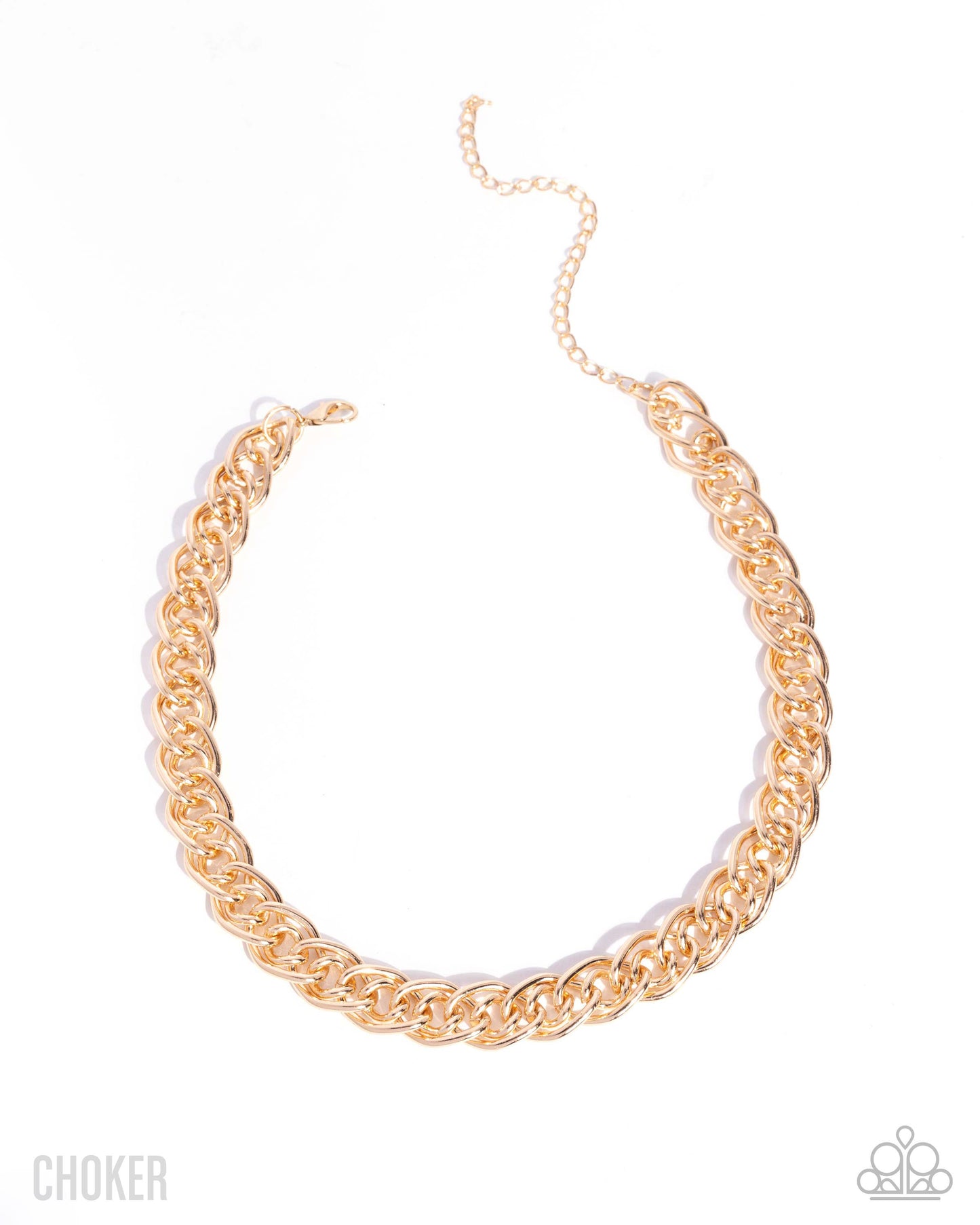 Paparazzi Lustrous Links - Gold High Sheen Choker Necklace N3889