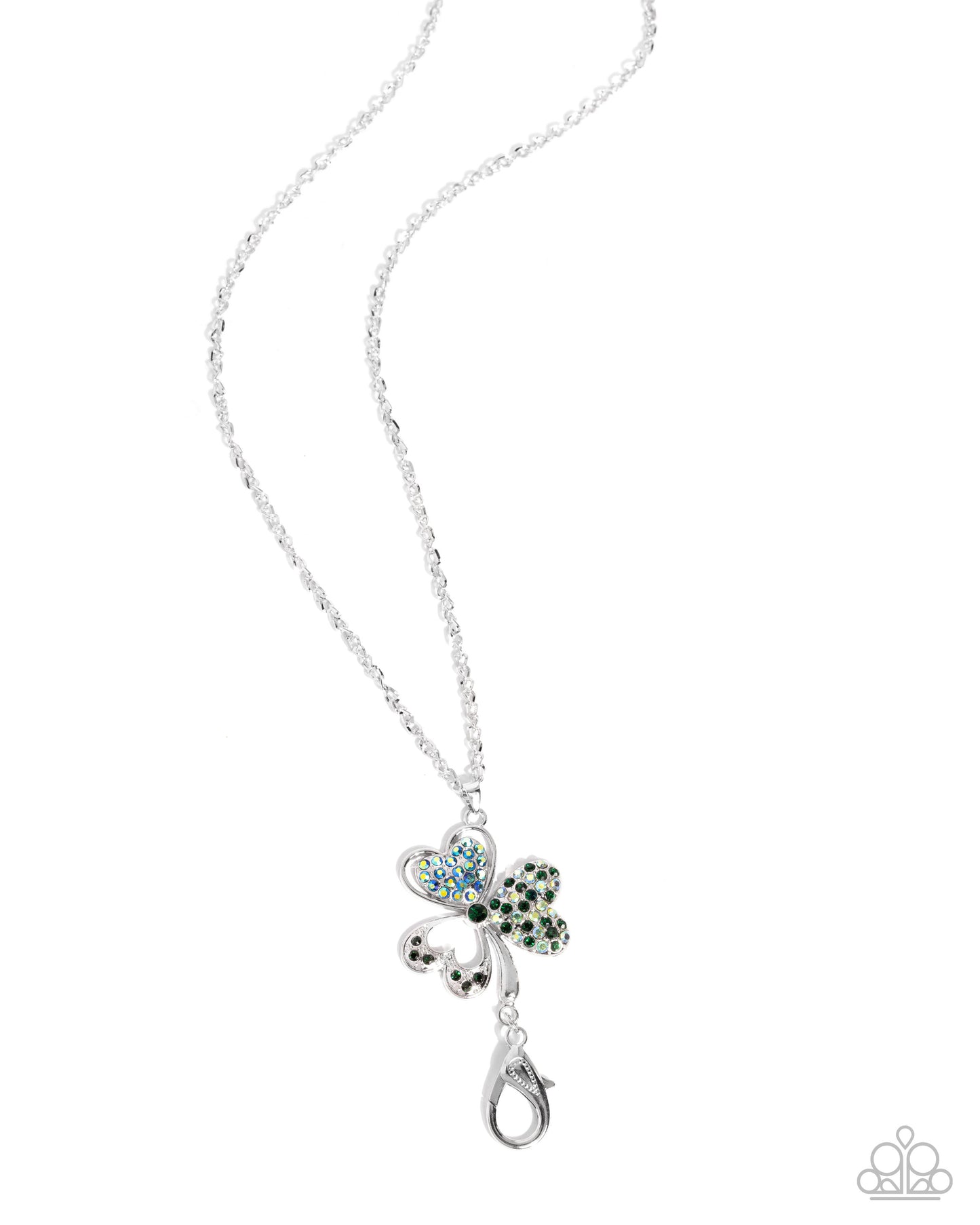 Paparazzi Opportune Opulence - Green Clover Pendant Lanyard St. Patrick's Day Necklace N3970