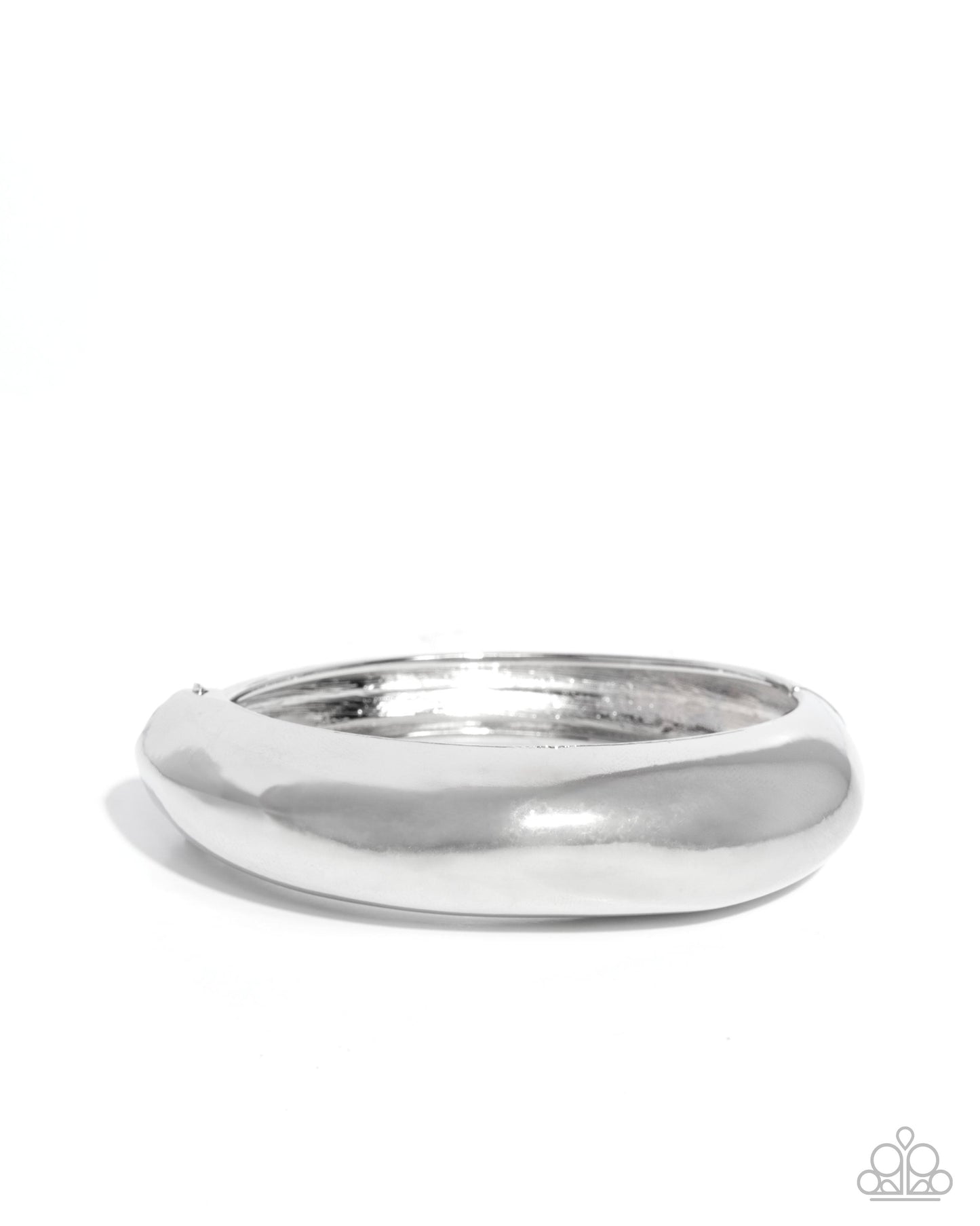 Paparazzi Sleek Sojourn - Silver High Sheen Hinge Bracelet