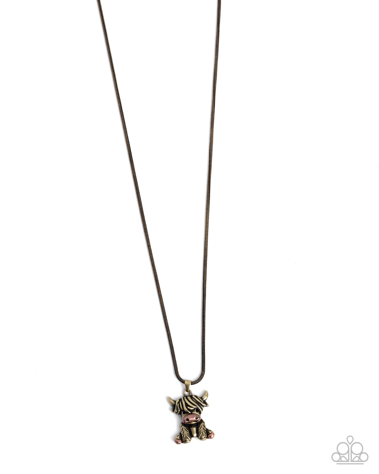 Highland Hero - Brass & Copper Baby Cow Necklace Paparazzi