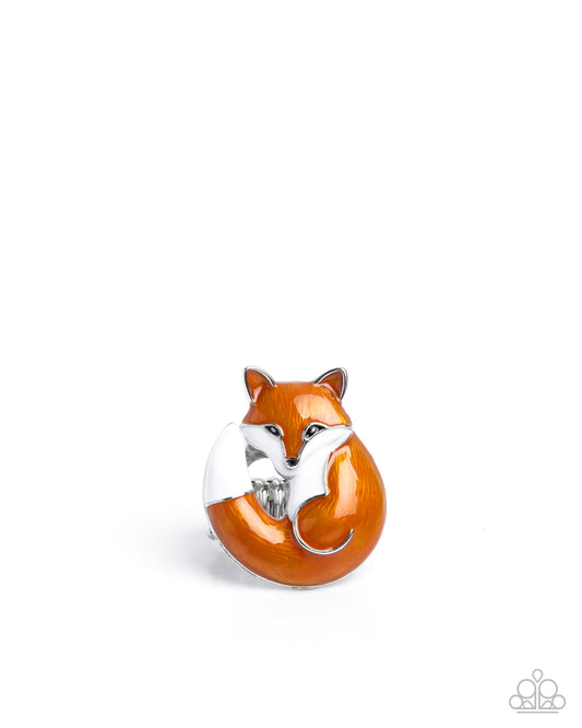 Fateful Fox - Brown Fox Scandi Charm Ring Paparazzi