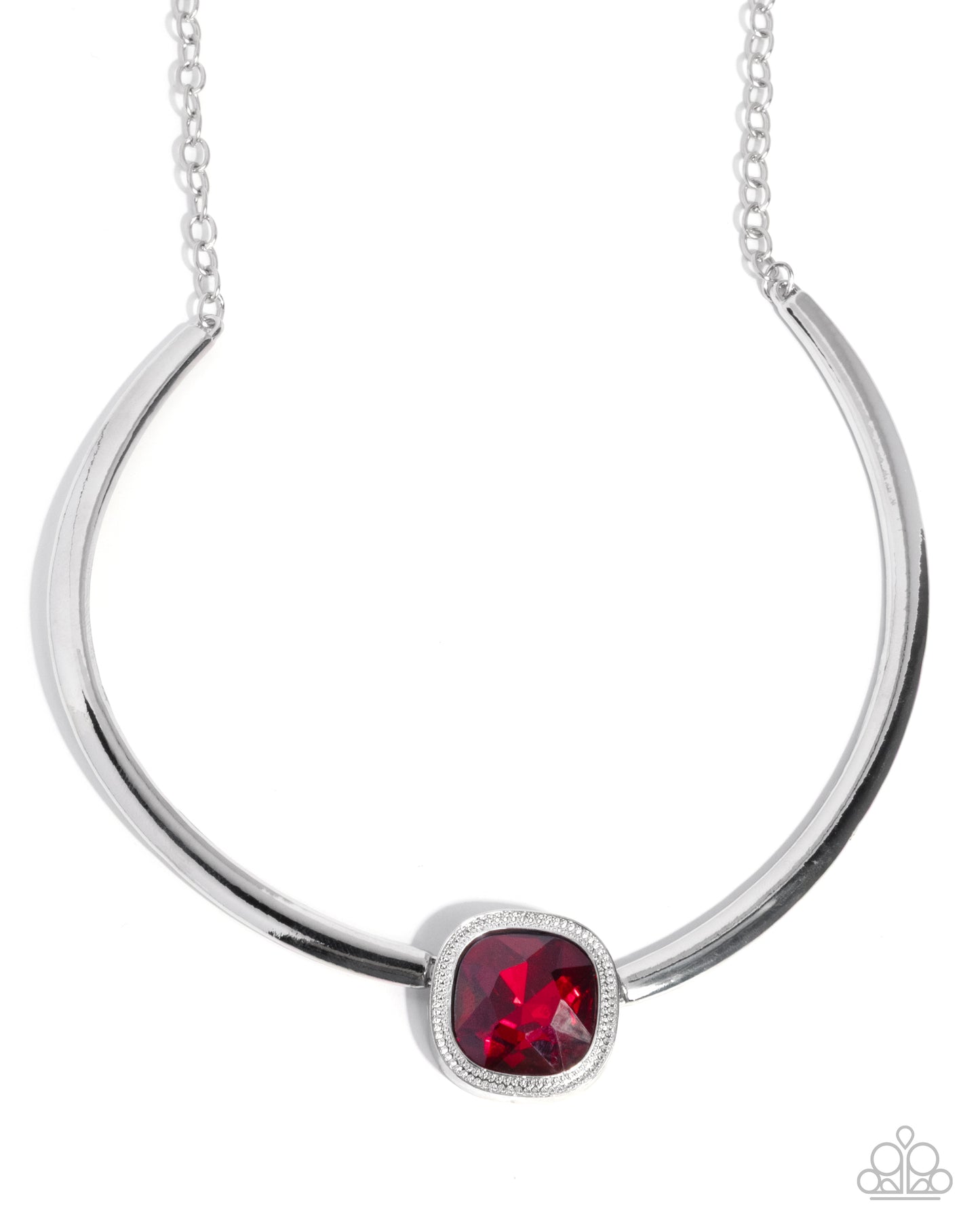 Paparazzi Asscher Assumption - Complete Look Red Gem Necklace & Bracelet