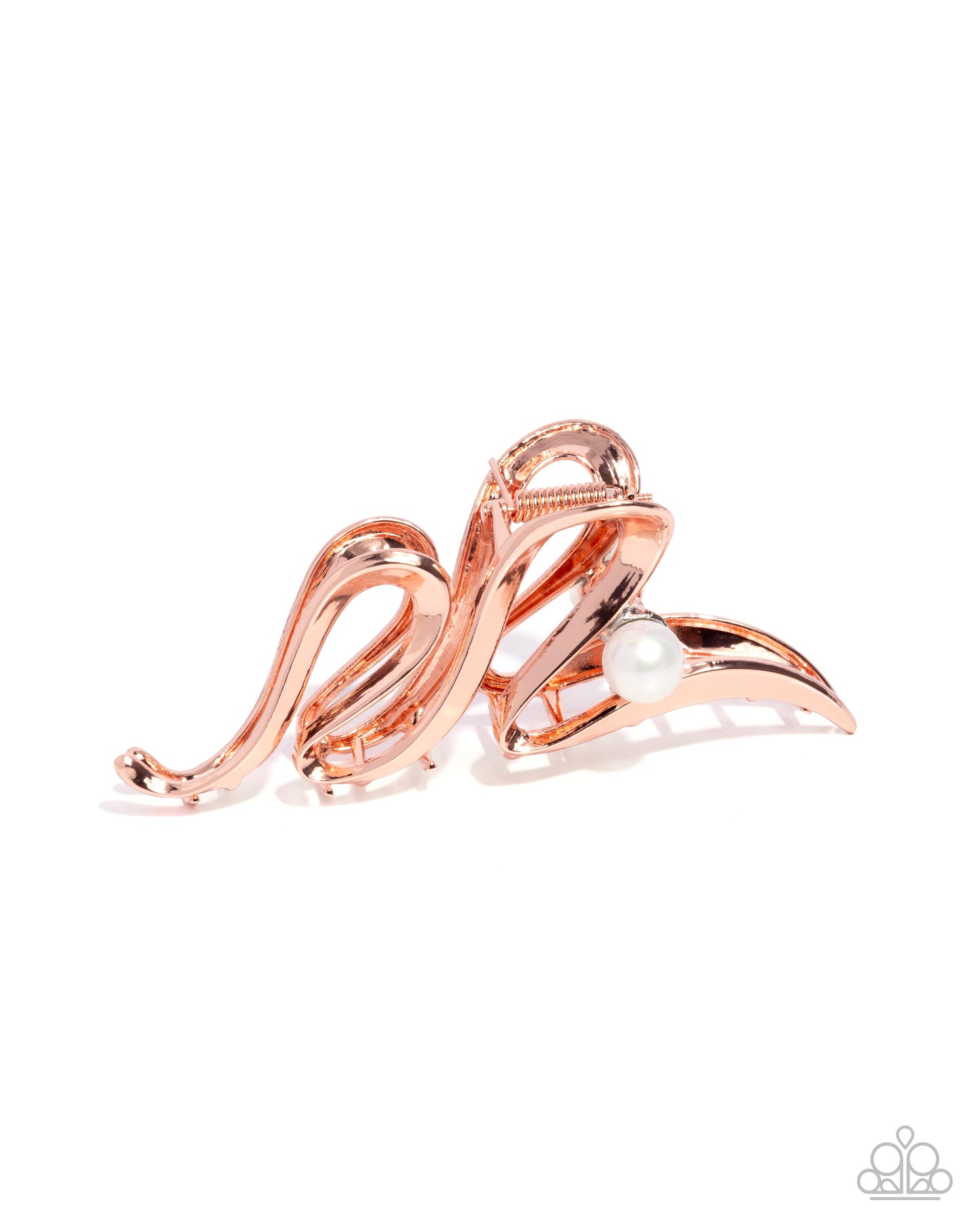 Paparazzi Melodic Monarch - Copper - Shiny Copper Swirled Hair Claw Clip H0265