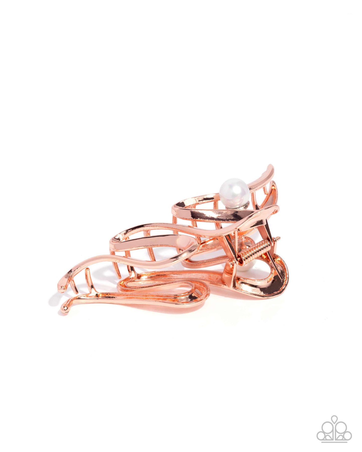 Paparazzi Melodic Monarch - Copper - Shiny Copper Swirled Hair Claw Clip H0265