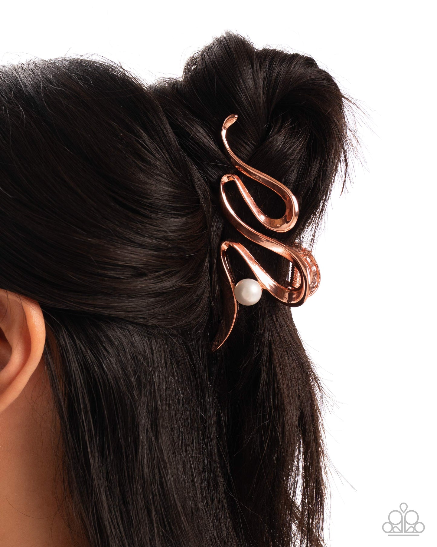 Paparazzi Melodic Monarch - Copper - Shiny Copper Swirled Hair Claw Clip H0265