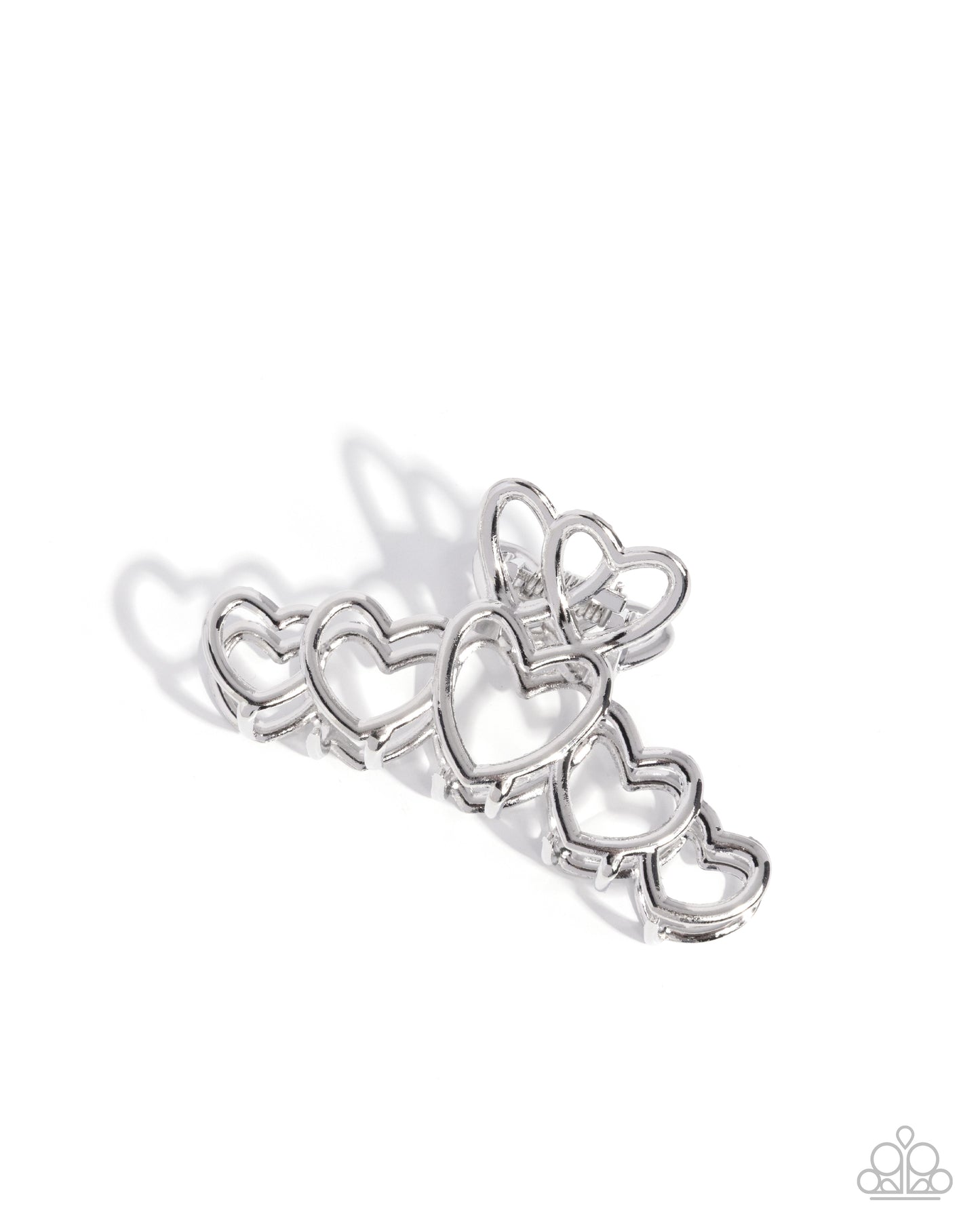 Paparazzi Youre Still The One - Silver Heart Hair Claw Clip