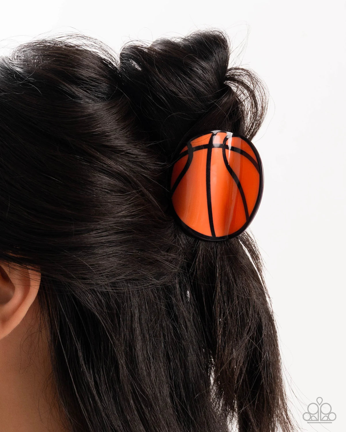 Paparazzi Basketball Babe - Orange Acrylic Basketball Sports Hair Claw Clip H0266