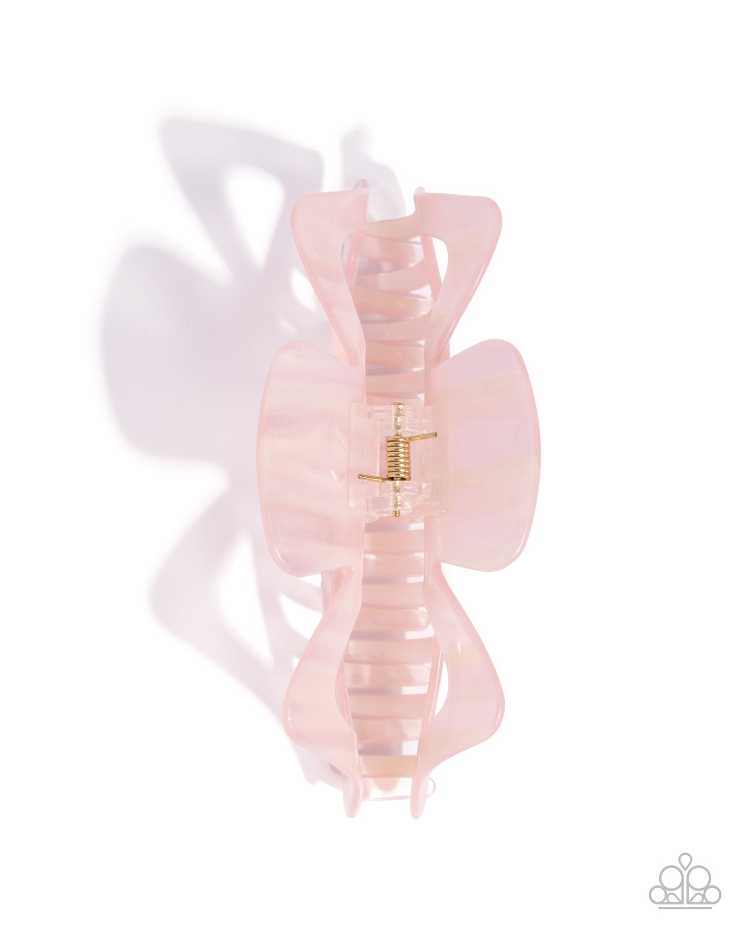 Striped State of Mind - Multi Pearlescent Swirl, Translucent Pink Hair Claw Clip Paparazzi H0198