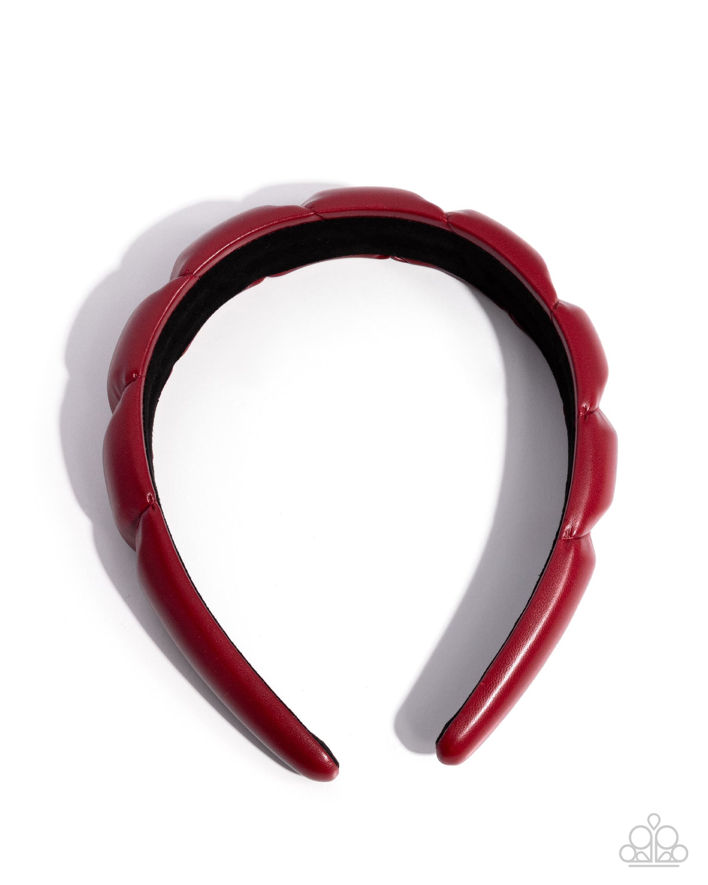 Exclusive Era - Red Faux Leather Padded Headband Paparazzi H0230