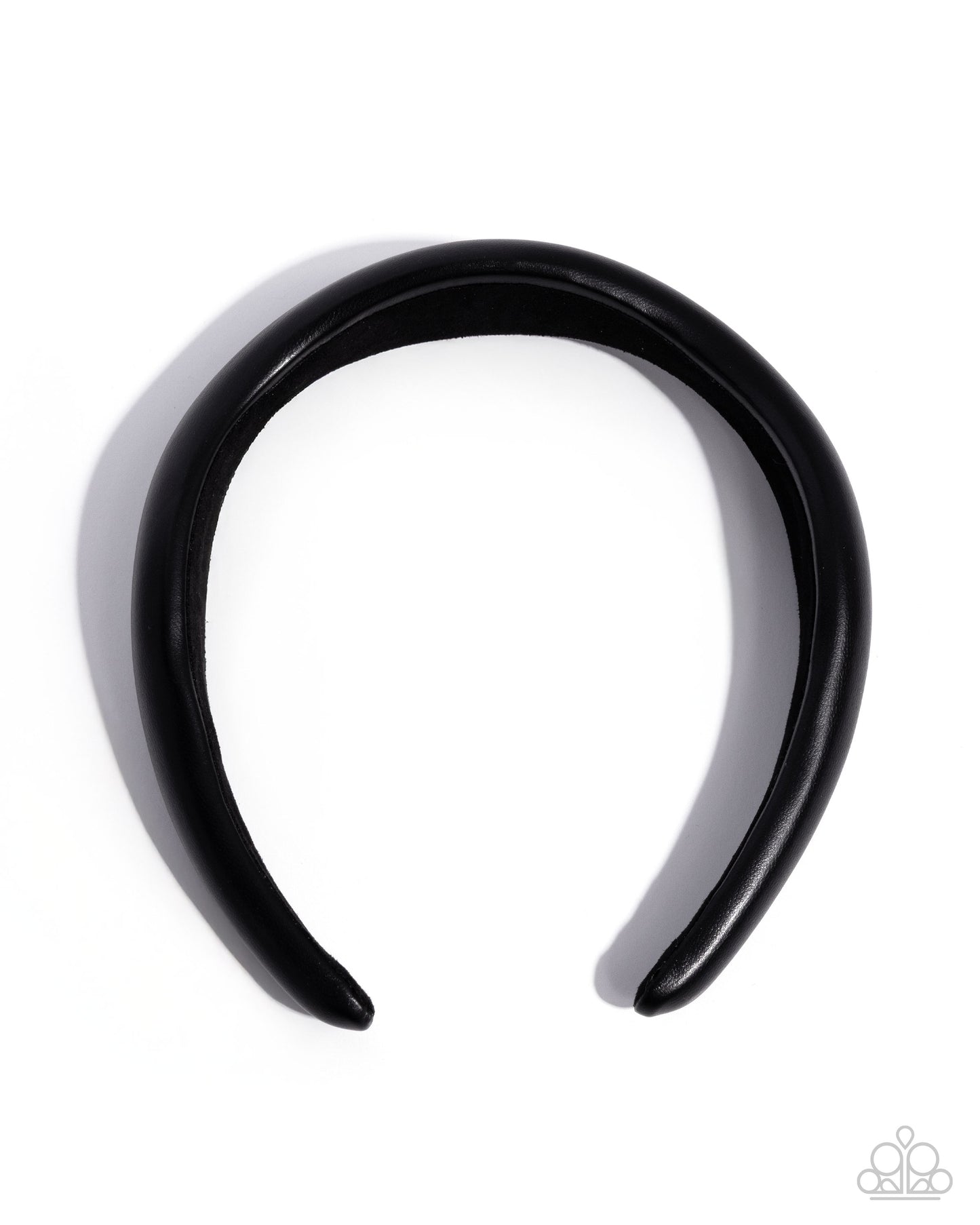 Exciting Eloquence - Black Leather Preppy Style Headband Paparazzi H0226