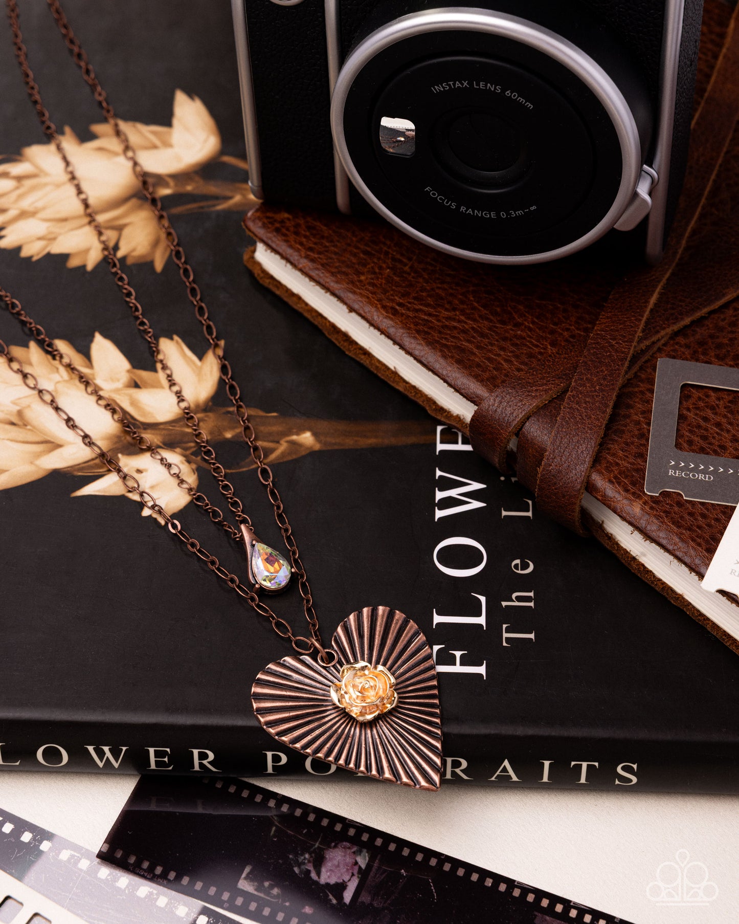 Paparazzi Hypnotic Hero - Copper Heart & Gold Rose Necklace