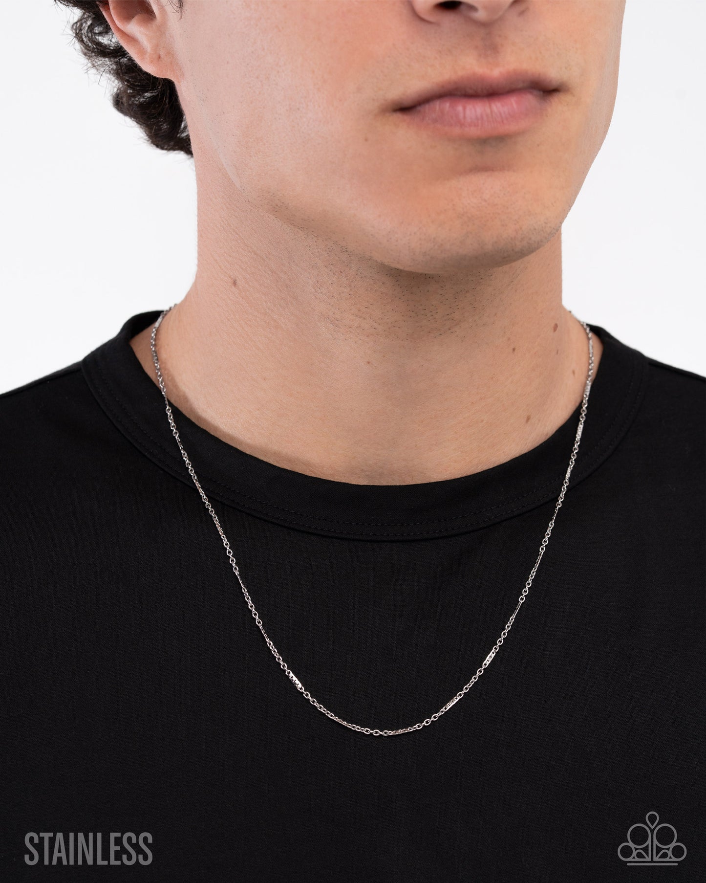 No Drama - Silver Stainless Steel Urban Chain Necklace Paparazzi 2025 Convention Exclusive N3514