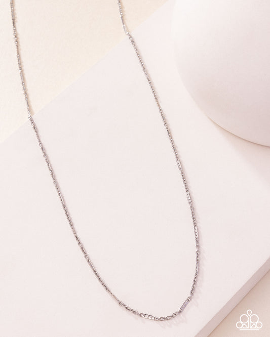 No Drama - Silver Stainless Steel Urban Chain Necklace Paparazzi 2025 Convention Exclusive N3514