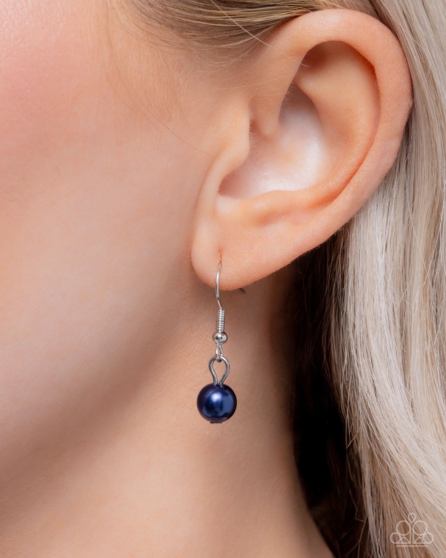 Attention to Detail - Blue Montana Pearl & Gem Silver Necklace Paparazzi N3628