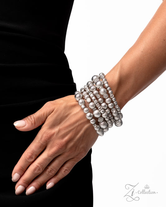 Contemplative Class - White Bracelet Zi Collection 2025 Paparazzi