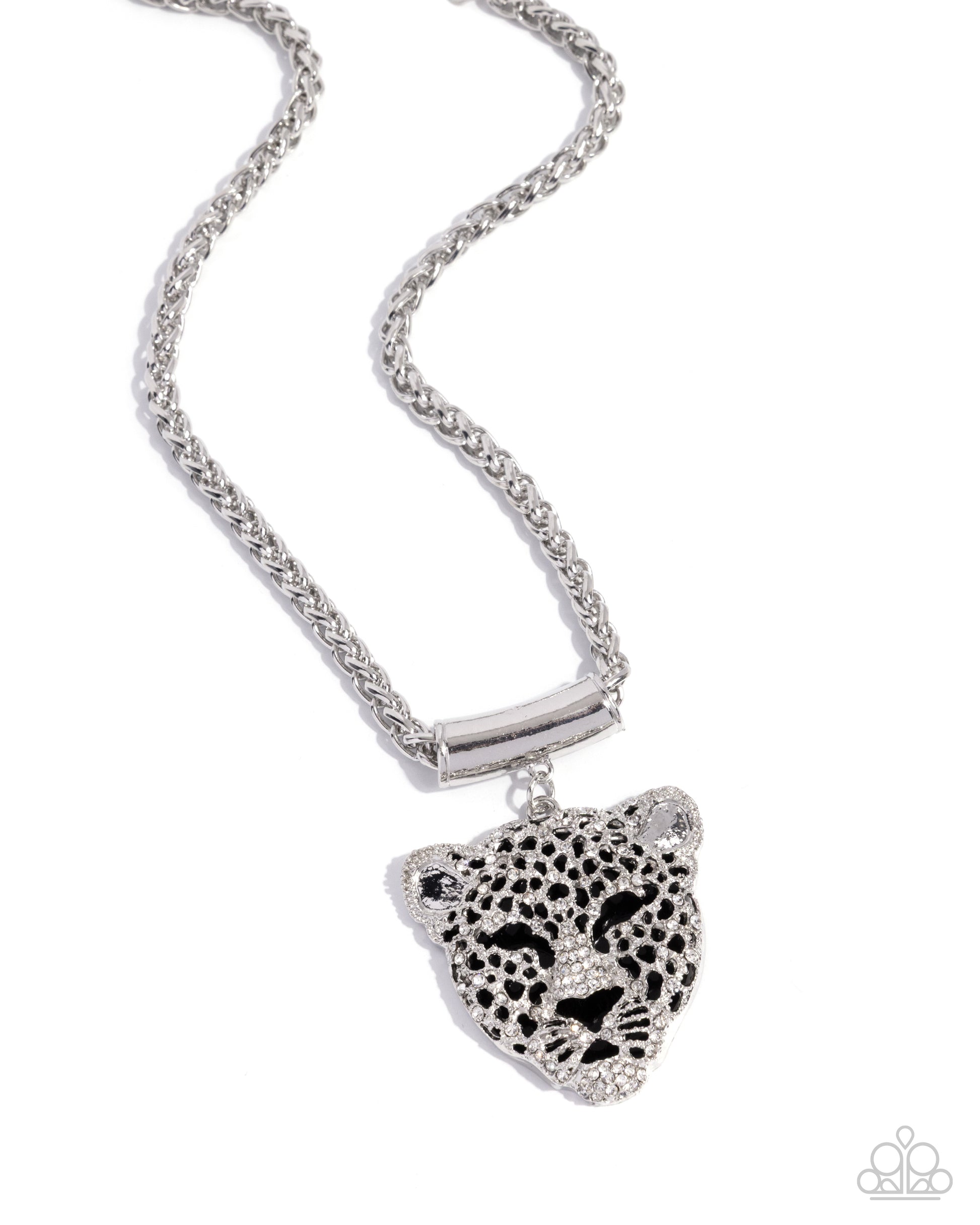 Uloveido Leopard & Sun Sweater Chain Necklace - Rose Gold Color, Crystal Pendant, Long Statement Jewelry