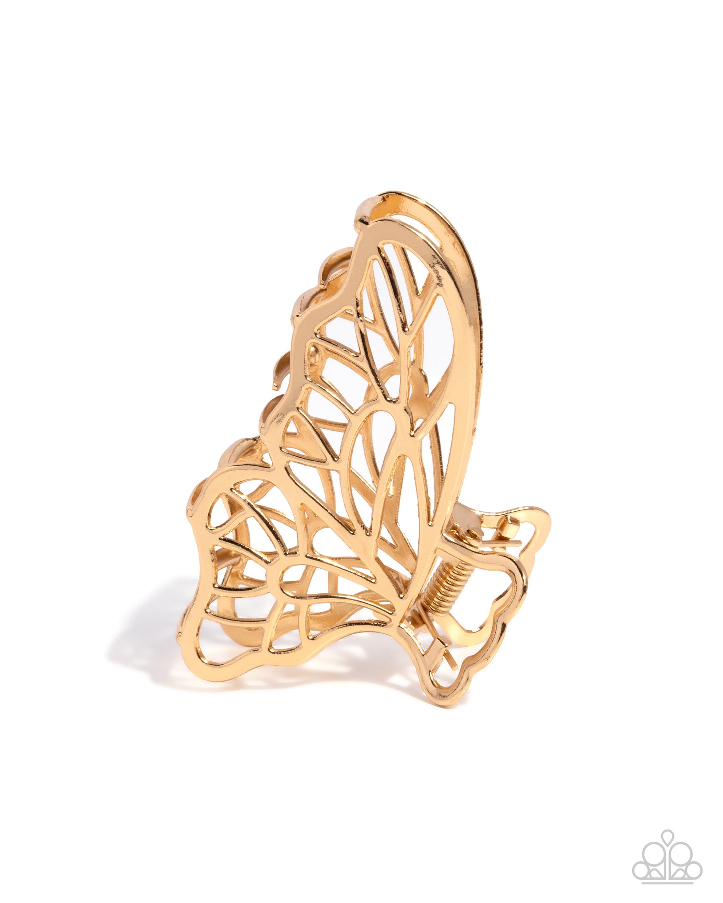 Gliding Grace - Gold Butterfly Hair Claw Clip Paparazzi H0205