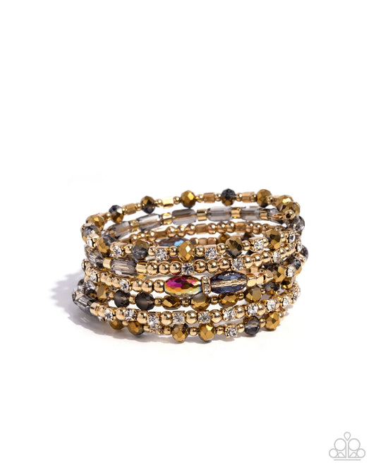 Timeless Tango Gold Coil Bracelet Life Of The Party September 2025 Paparazzi B2401
