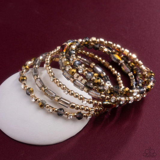 Timeless Tango Gold Coil Bracelet Life Of The Party September 2025 Paparazzi B2401