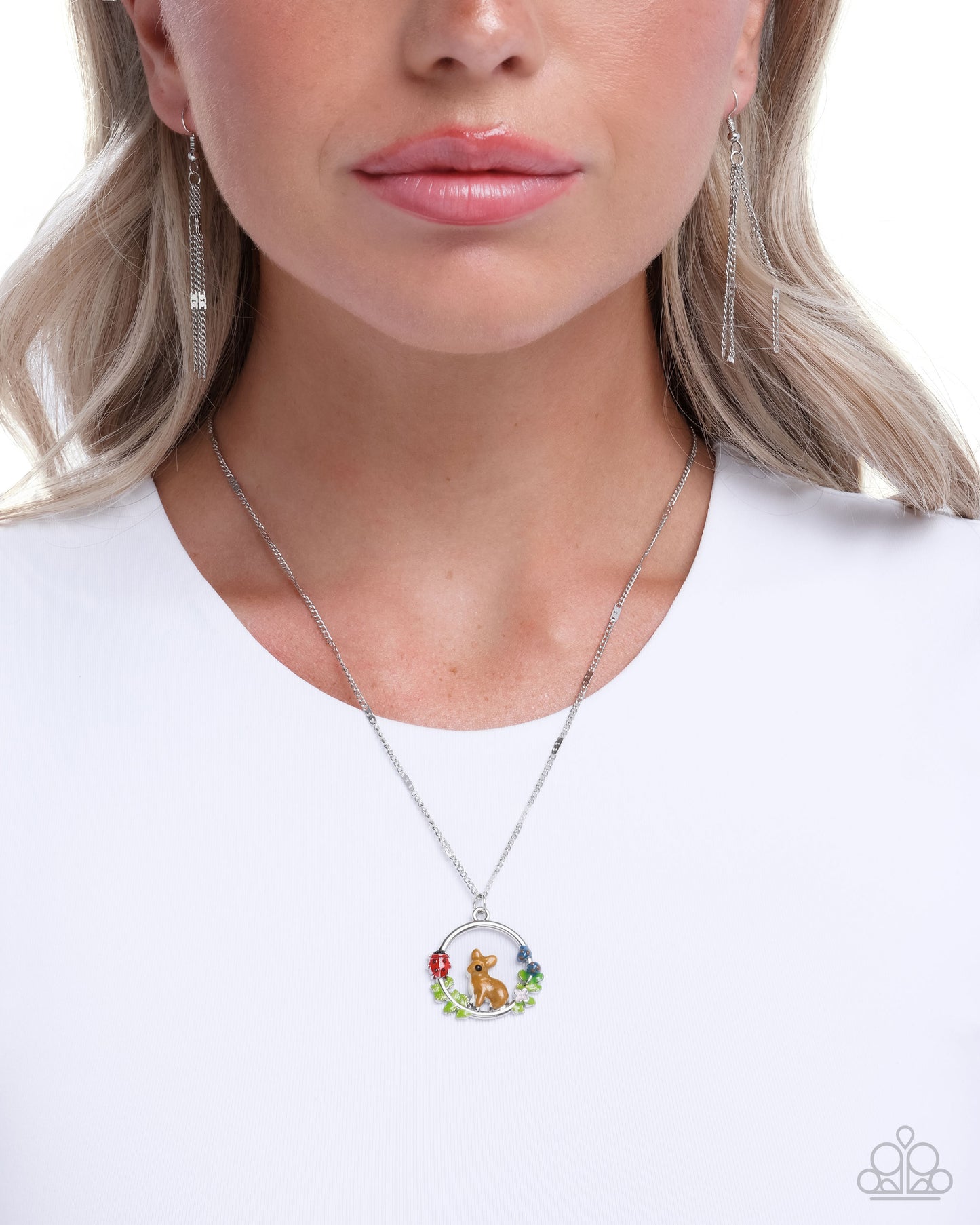 Paparazzi Easter Emblem - Brown, Golden Bunny Silver Easter Necklace N3959