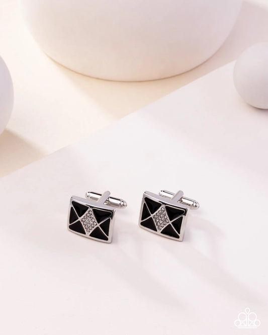 Iconic Invitation - Black Silver Cuff French Links Paparazzi 2025 Convention Exclusive CL013