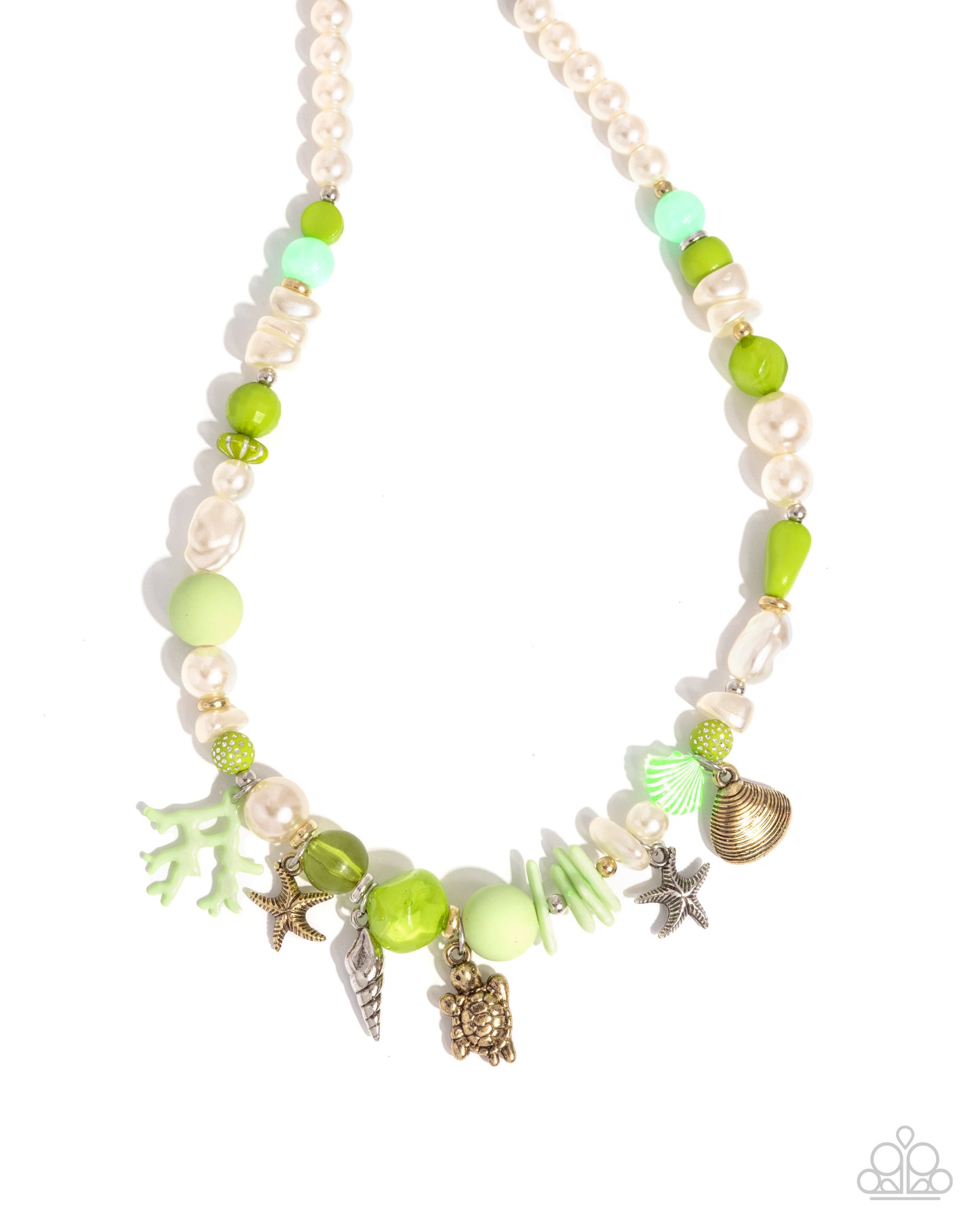 Paparazzi Oceanic Organization - Green Complete Look Set - Oceanic Operation Necklace - Green & Oceanic Outfit - Green Bracelet N3942
