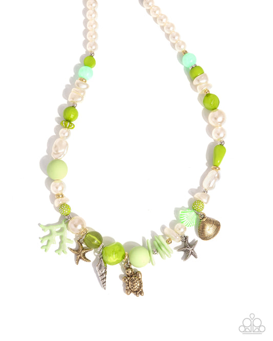 Paparazzi Oceanic Organization - Green Complete Look Set - Oceanic Operation Necklace - Green & Oceanic Outfit - Green Bracelet N3942