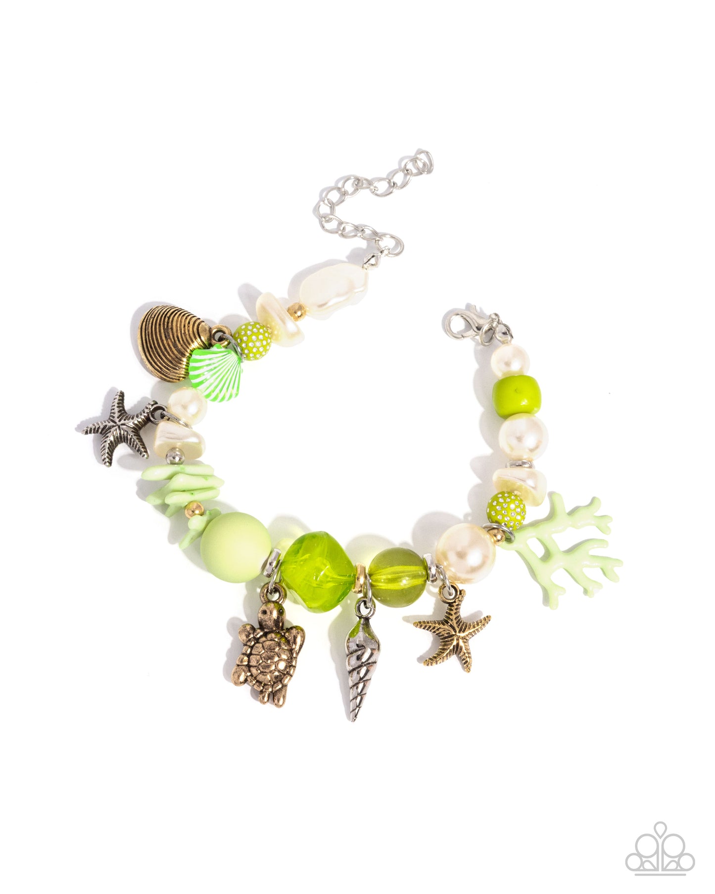Paparazzi Oceanic Organization - Green Complete Look Set - Oceanic Operation Necklace - Green & Oceanic Outfit - Green Bracelet N3942