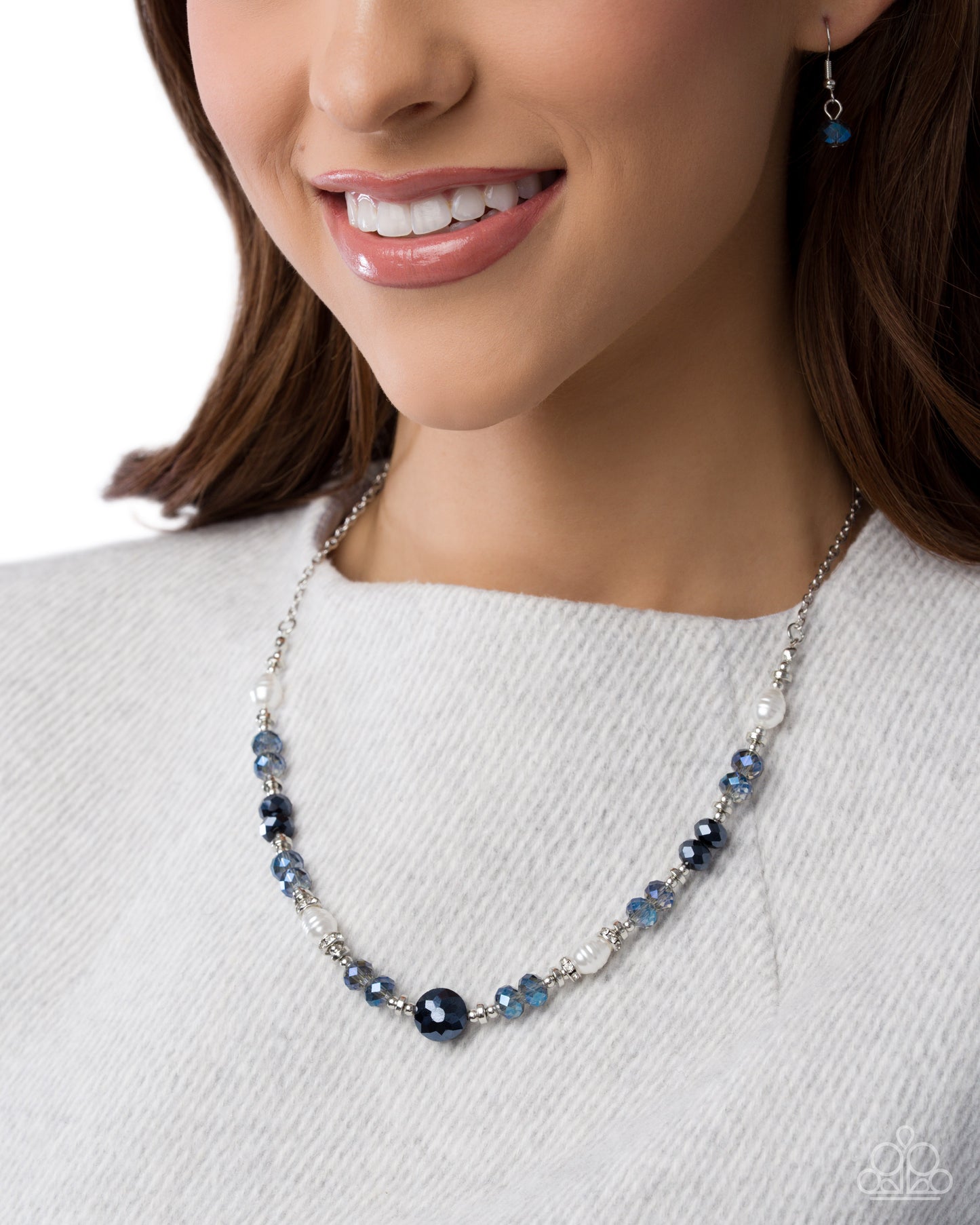 Paparazzi Allegro Assumption - Blue Necklace & Bracelet Set