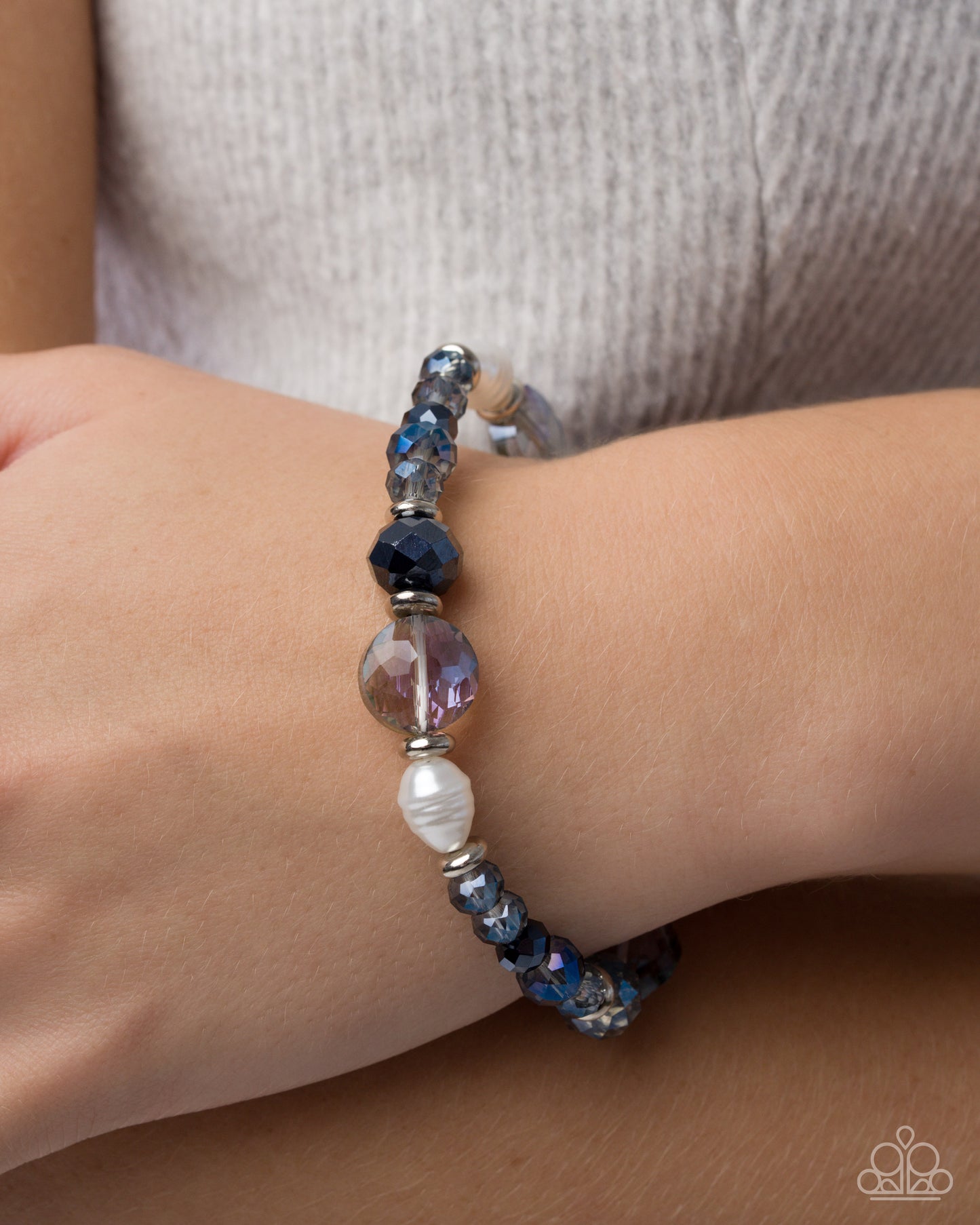 Paparazzi Allegro Assumption - Blue Necklace & Bracelet Set