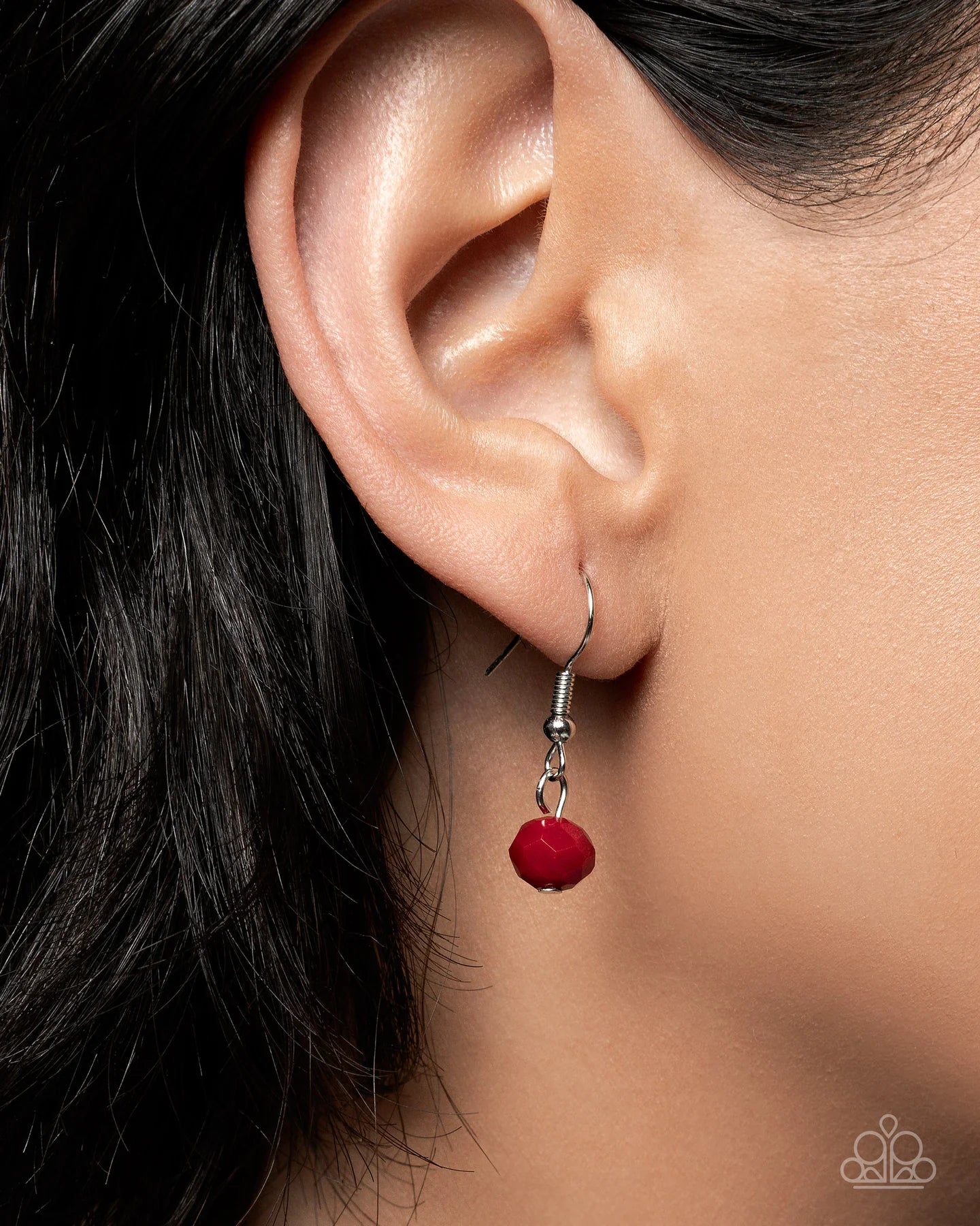 Paparazzi Teardrop Tale - Red Teardrop Necklace Life Of The Party October 2025 N3494