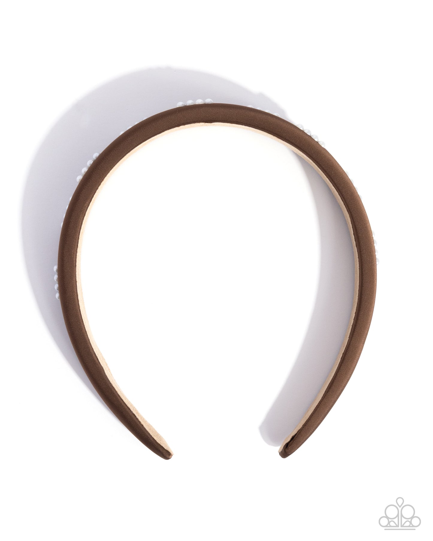 Paparazzi Theater Kid - Brown & White Pearl Headband