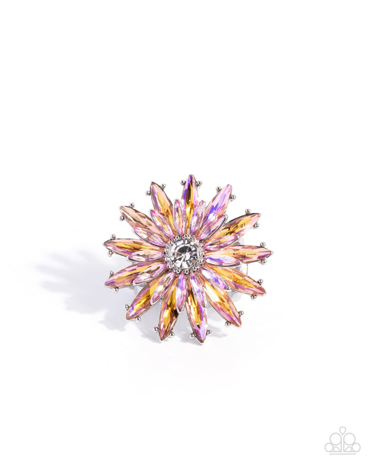 Paparazzi Blooming Bundle - Orange UV Shimmery Gem Flower Ring