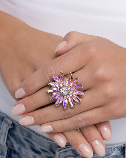 Paparazzi Blooming Bundle - Orange UV Shimmery Gem Flower Ring