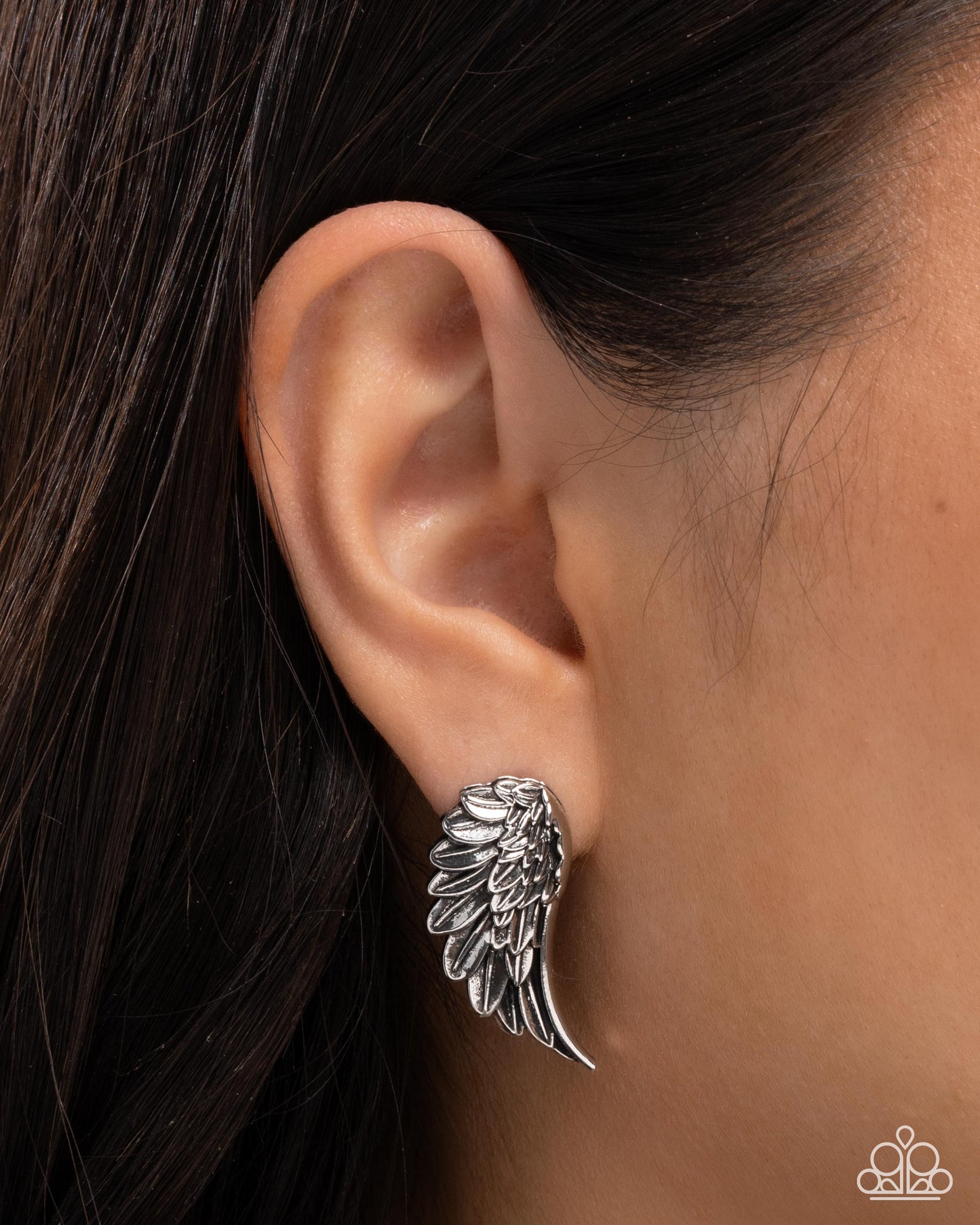 Paparazzi Articulate Angel - Silver Angle Wing Post Earring