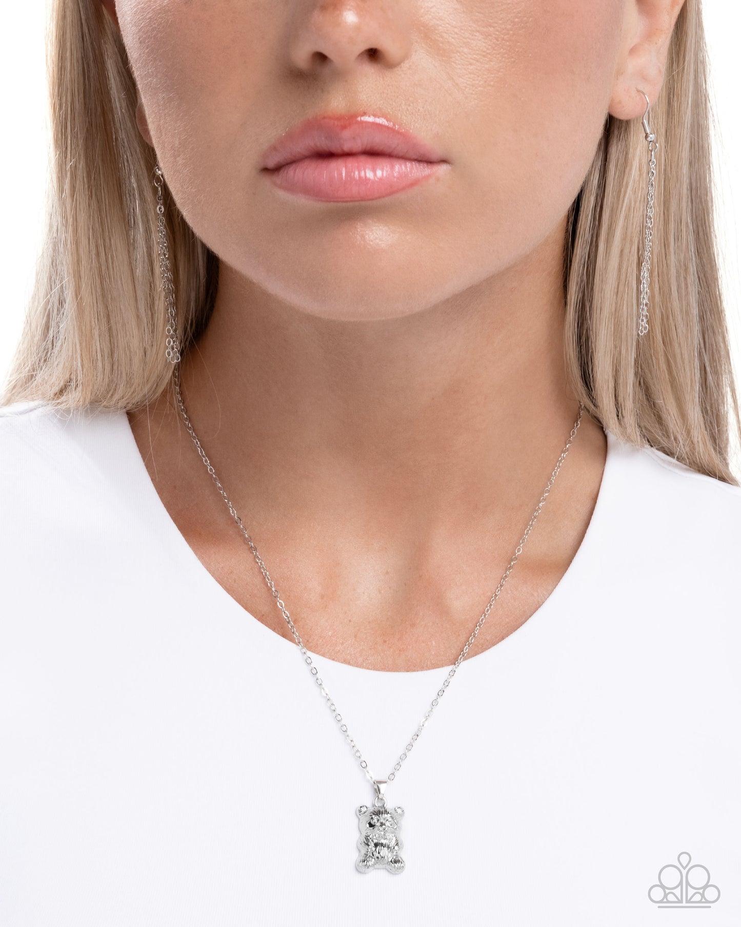 Paparazzi Panda Perfection - Silver Panda Charm Necklace N3858