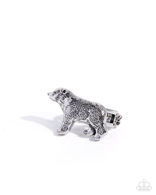 Paparazzi Adorably Arctic - Silver Polar Bear Ring