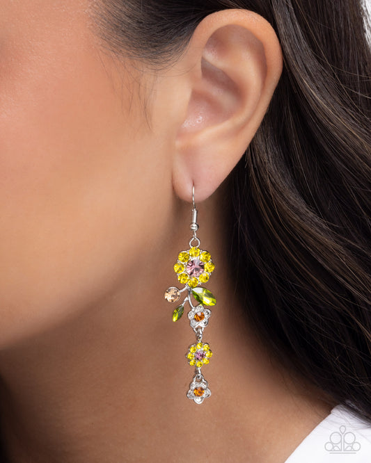 Paparazzi Better Bouquet - Yellow Flower Earring