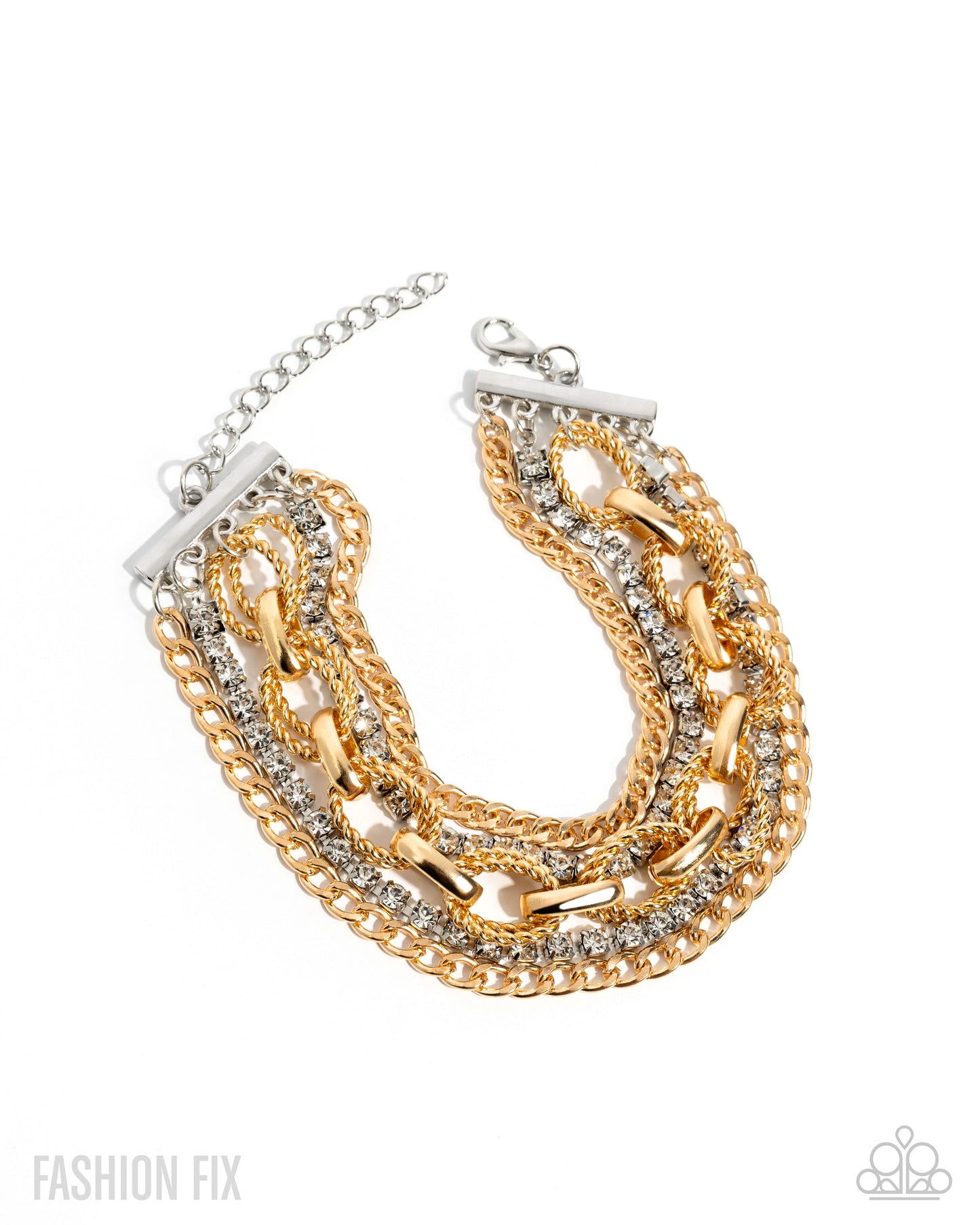 Paparazzi Alert Attitude - Multi Gold & Silver Chain Bracelet Magnificent Musings Fashion Fix November