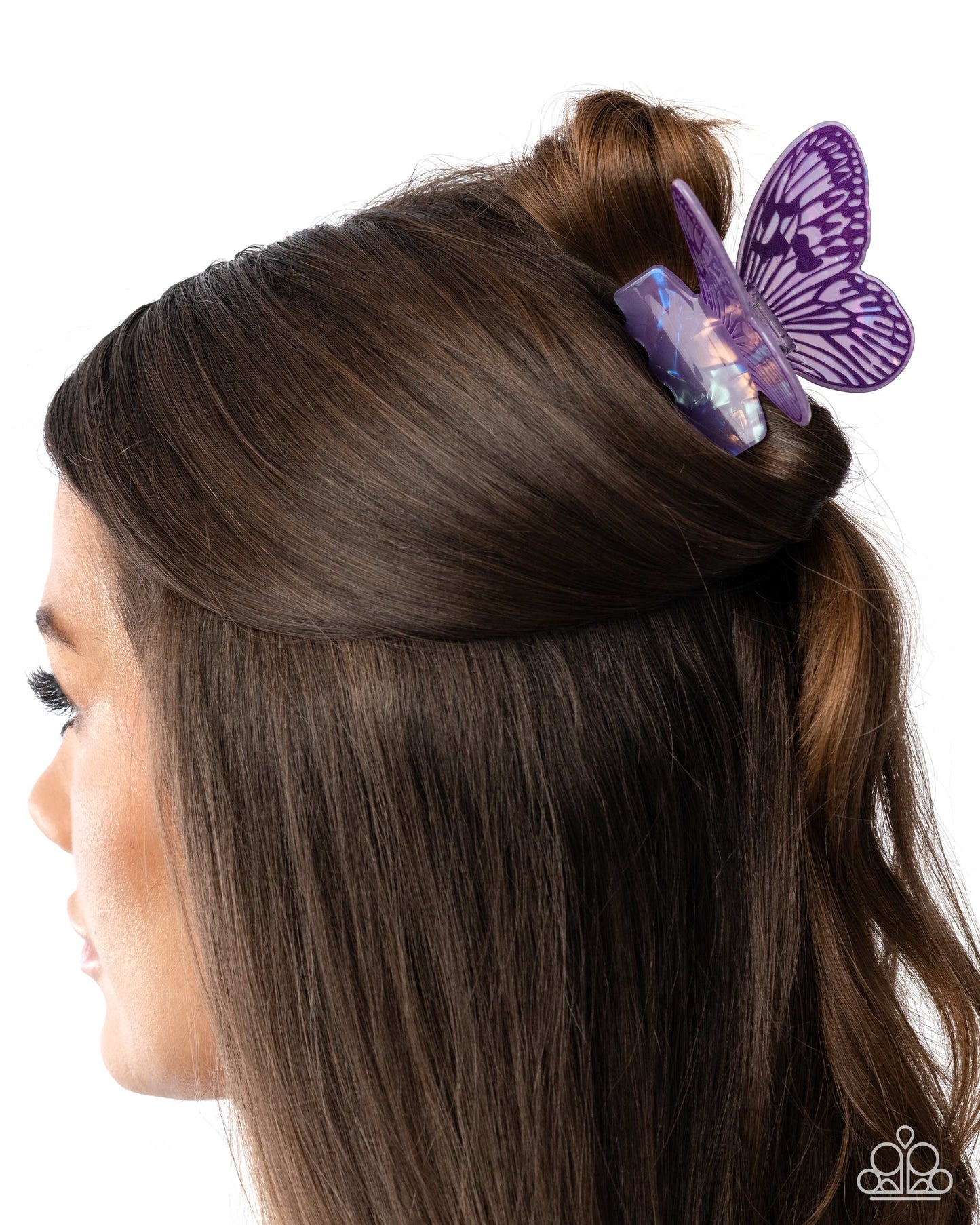 Paparazzi Fluttering Focus - Purple Butterfly Hair Claw Clip H0255