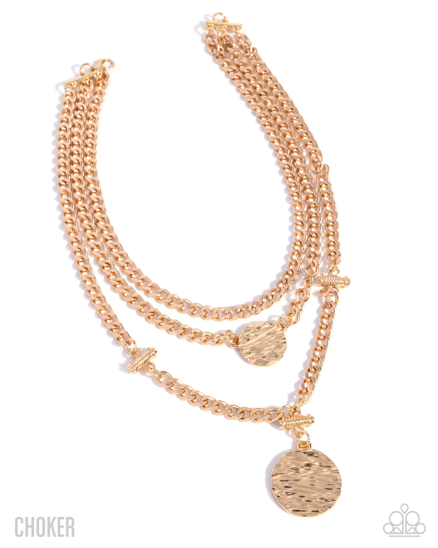 Paparazzi Generously Grungy - Gold Layered Chain Necklace N3804