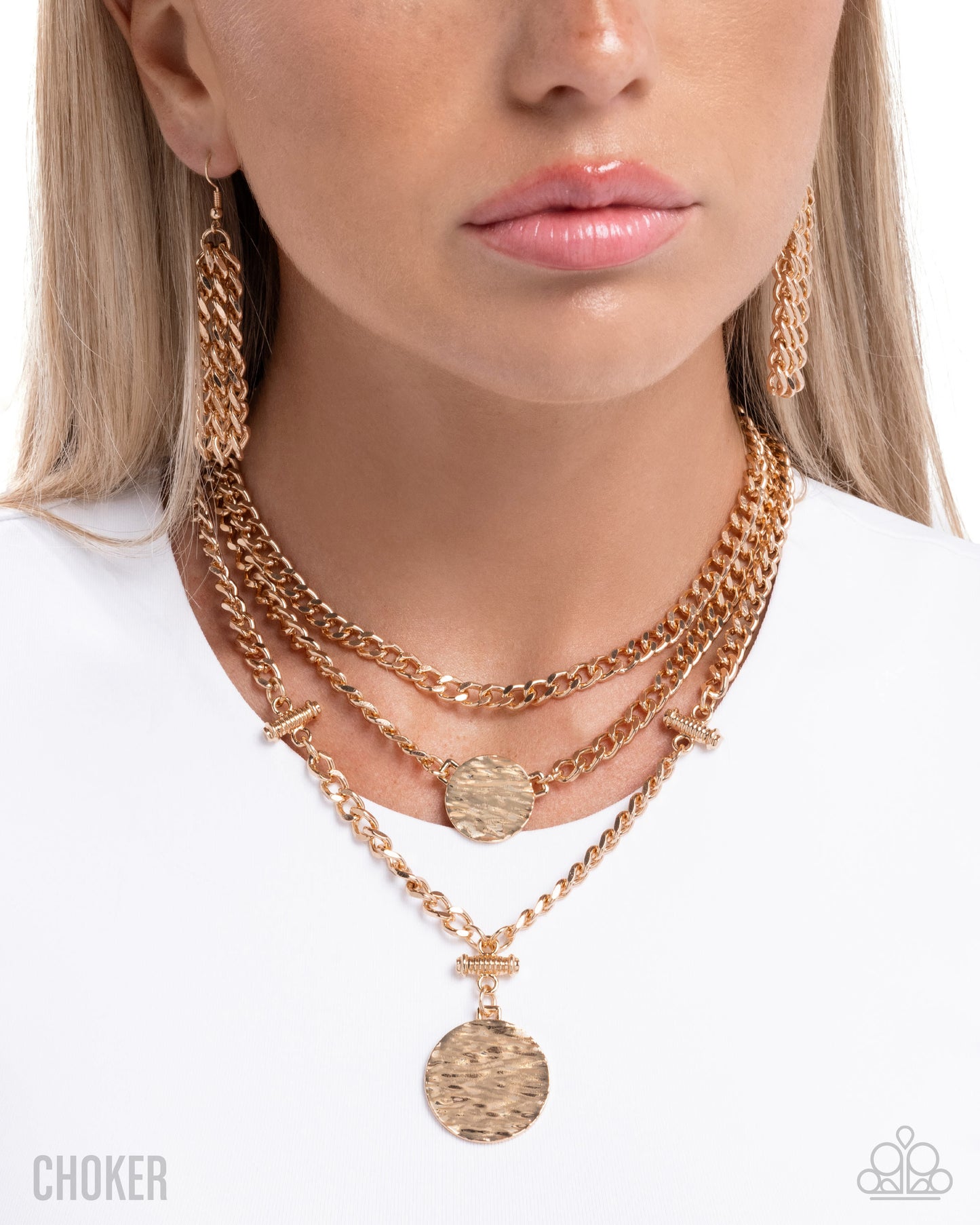 Paparazzi Generously Grungy - Gold Layered Chain Necklace N3804