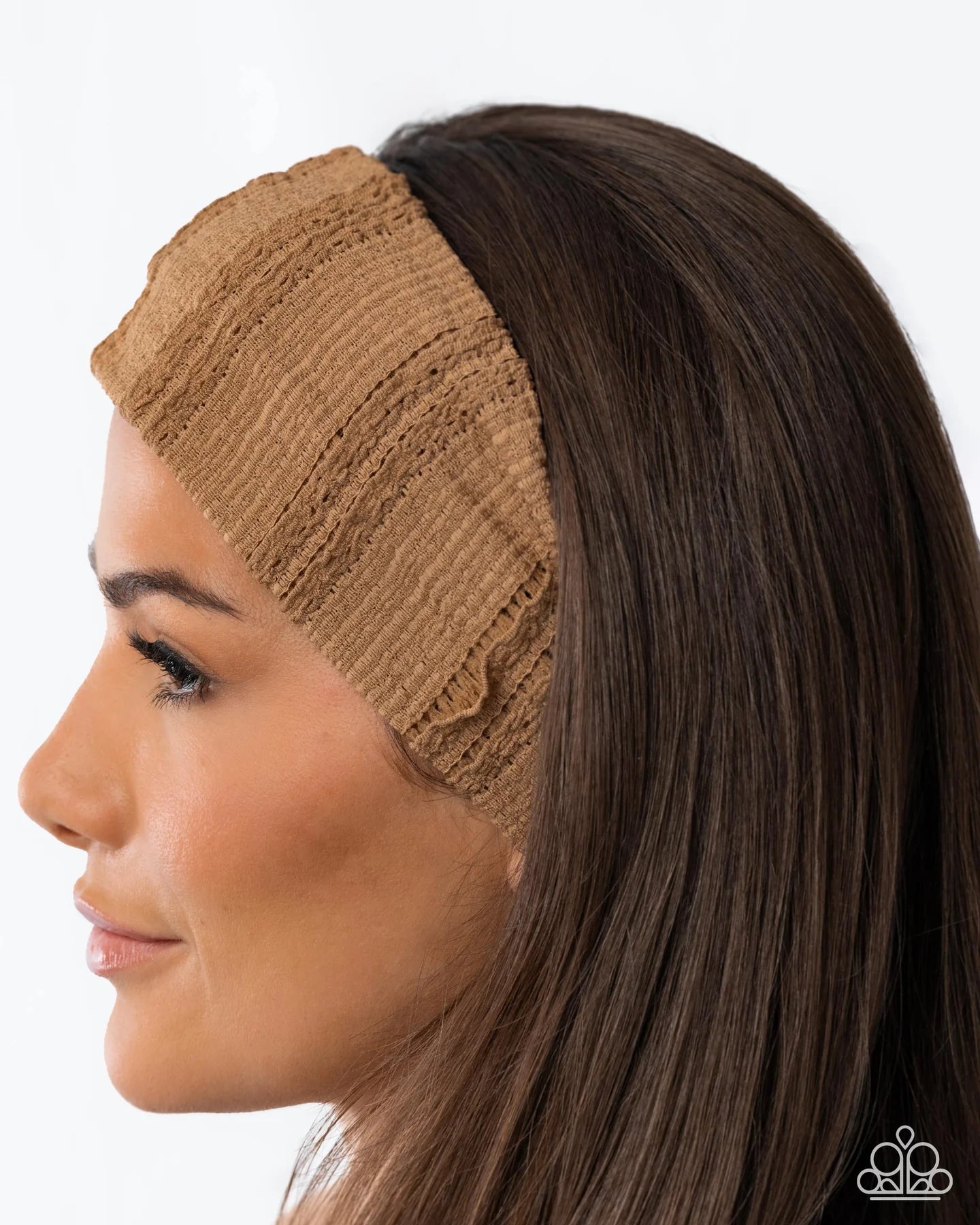 Paparazzi Soft Statement - Brown Fabric Stretch Headband Hair Accessory H0270