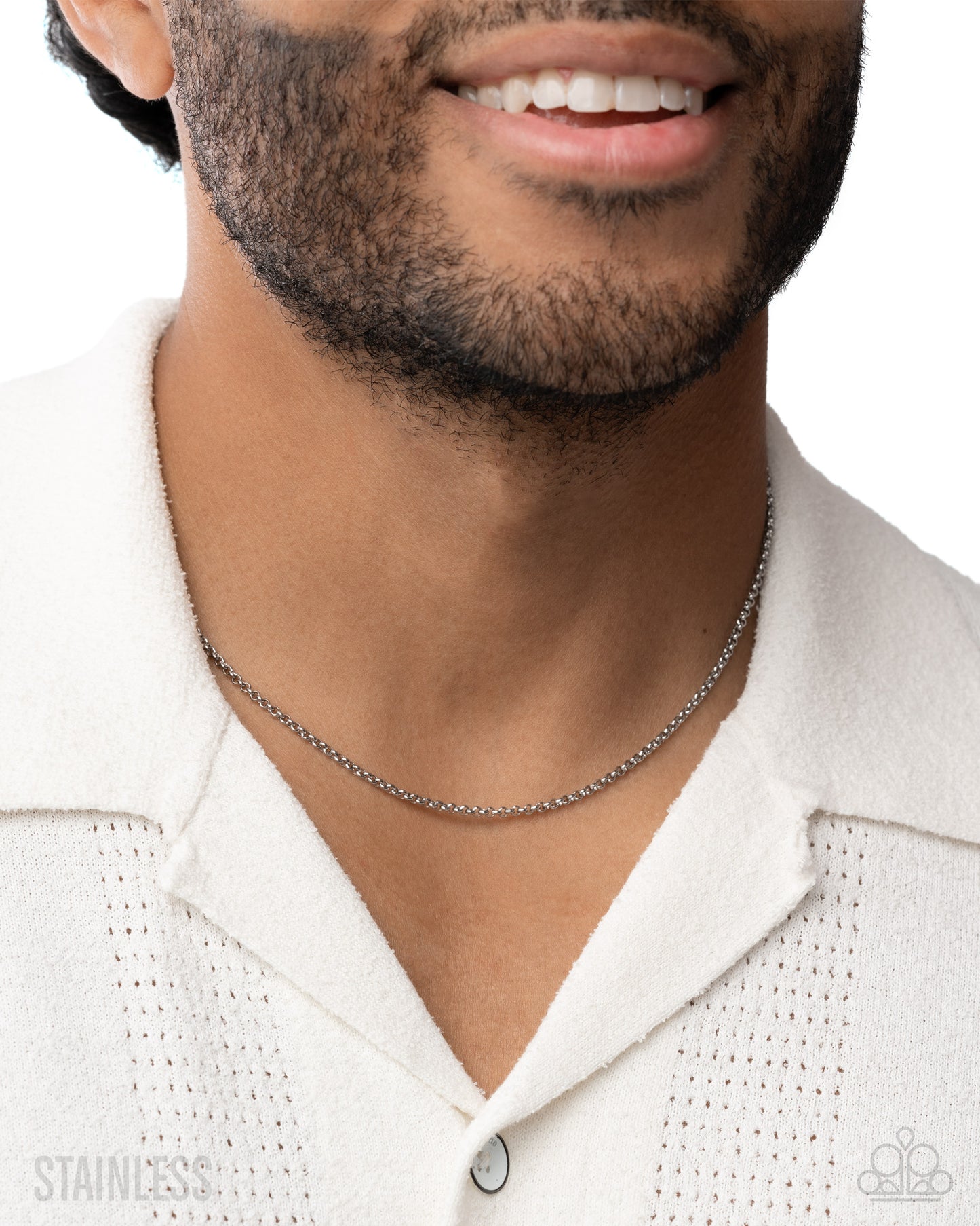 Paparazzi Luminescent Leverage - Silver Stainless Steel Urban Necklace